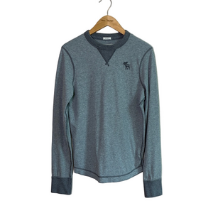 ABERCROMBIE & FITCH Men Medium Muscle Crew Cotton‎ Slim Pullover Sweatshirt Y2K